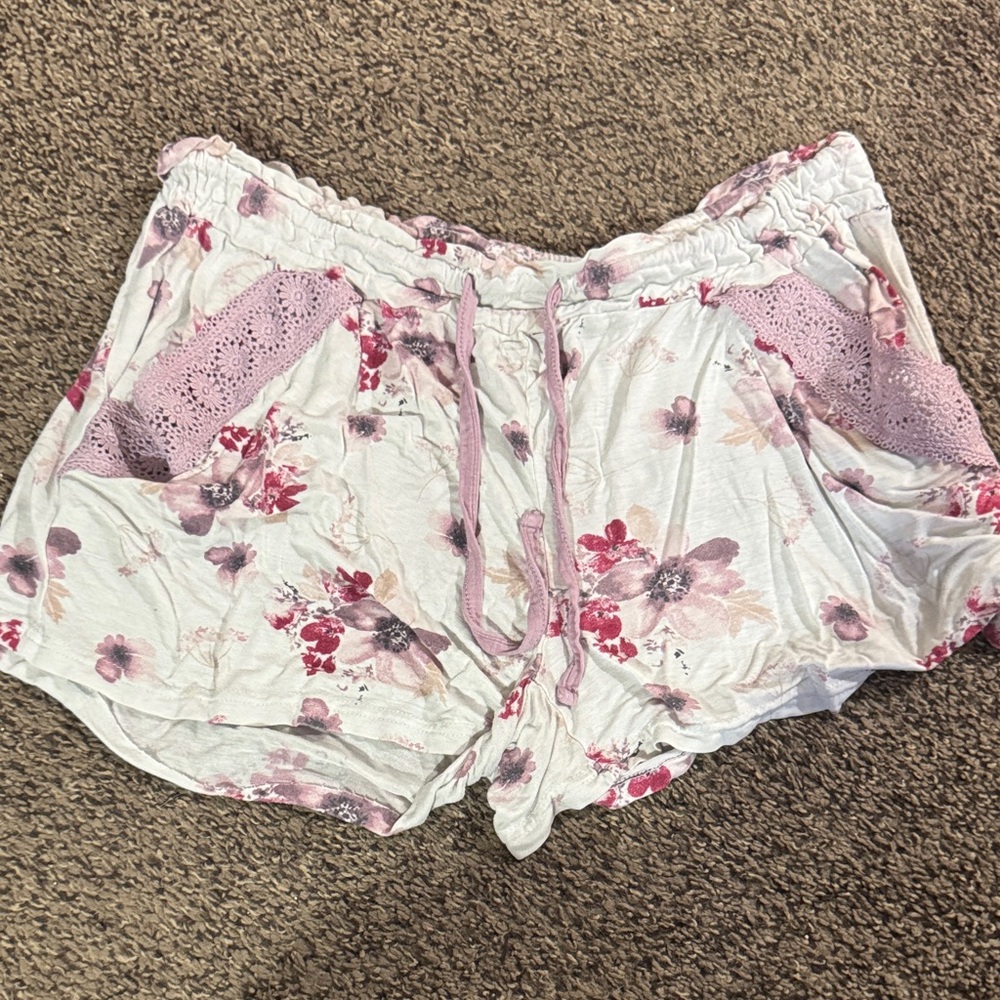 Floral Print Women's Sleep Shorts